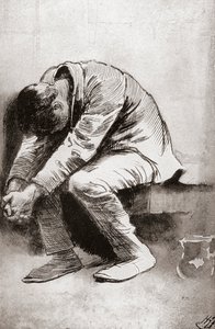 The Solitary Prisoner, Illustration by Harry Furniss for the Charles Dickens Travelogue American Notes for General Circulation, 1910 by Harry Furniss