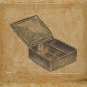 Pewter Box with Two Compartments