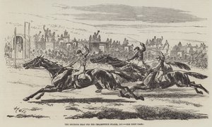 The Deciding Heat for the Cesarewitch Stakes, 1857 by Harry Hall