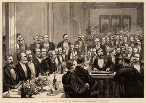 A Savage Club Dinner, a Portrait Group