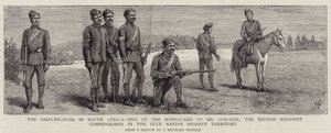 The Disturbances in South Africa, Men of the Bodyguard of Mr Osborne, the British Resident Commissioner in the Zulu Native Reserve Territory by Harry Hamilton Johnston