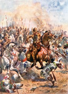 Charge of the Twenty-First Lancers. Battle of Omdurman