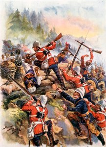 Storming the Heights. Peiwar Kotal by Harry Payne