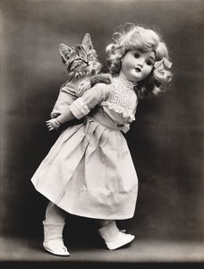 Kitties Series: Ride With a Doll, c.1914 by Harry Whittier Frees