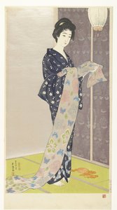 Young Woman in a Summer Kimono by Hashiguchi Goyô