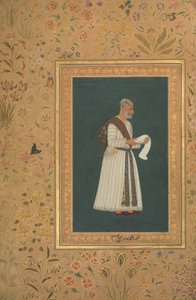 Portrait of Mulla Muhammad Khan Vali of Bijapur, Folio from the Shah Jahan Album by Hashim