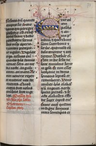 Gospel Book with Evangelist Portraits: Decorated Initial by Hausbuch Master