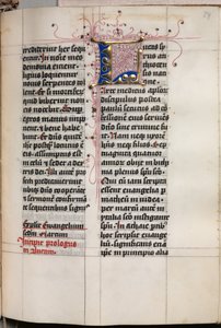 Gospel Book with Evangelist Portraits: Decorated Initial by Hausbuch Master