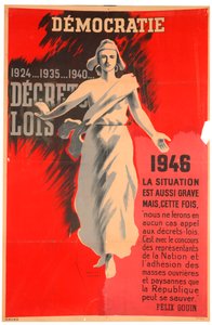 French pro-democracy poster, 1946 by Havas