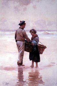 Breton Fisherchildren by Hector Caffieri