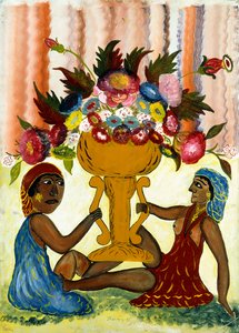 Two Priestesses with Vase