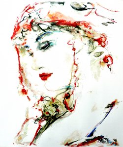 Dreamy Woman Portrait by Hein Kocken