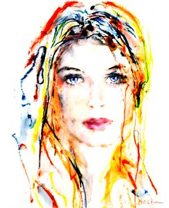 Vibrant Woman Portrait by Hein Kocken