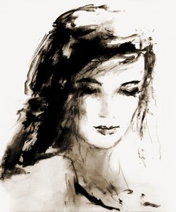 Wistful Woman Portrait by Hein Kocken