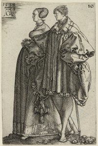 Dancing Couple, plate ten from The Large Wedding-Dancers by Heinrich Aldegrever