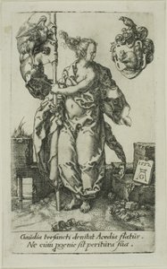 Diligence, from the Virtues by Heinrich Aldegrever