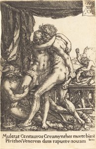 Hercules Preventing the Centaurs from the Rape of Hippodamia by Heinrich Aldegrever