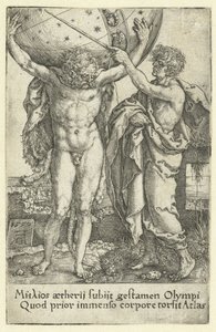 Hercules and Atlas by Heinrich Aldegrever