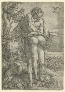 Hercules Fighting the River God Achelus (Works of Hercules series) by Heinrich Aldegrever