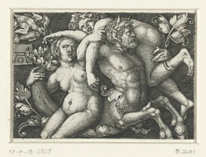 Ornament with Triton and Two Nereids