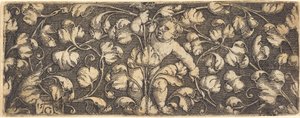 Ornament with Foliage and a Child in the Center
