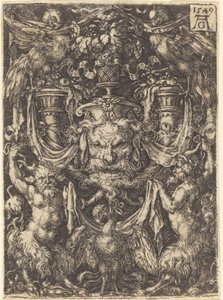 Ornament with Mask, Eagle between Satyrs Below