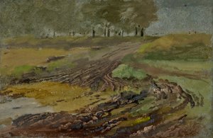 Cart Tracks in the Field by Heinrich Burkel