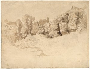 Rock Formations near Olevano by Heinrich Dreber