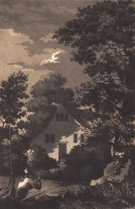 Landscape with Moonlight and Flute Player by Heinrich Grosch