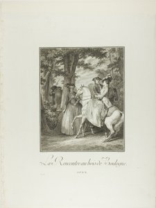 Meeting in the Woods of Boulogne, from Monument of the Physical and Moral Costume of the Late Eighteenth Century by Heinrich Guttenberg