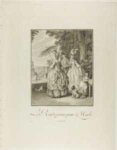 Rendezvous For Marly, from Monument of the Physical and Moral Costume of the Late Eighteenth Century by Heinrich Guttenberg