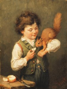 The Pet Squirrel by Heinrich Hirt
