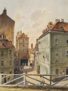 The Neutor with the Stockhaus in Vienna by Heinrich Lang
