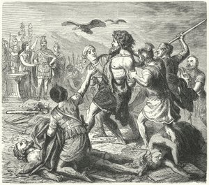Capture of Tetobod, King of the Teutones, by the Romans After the Battle of Aquae Sextiae by Heinrich Leutemann