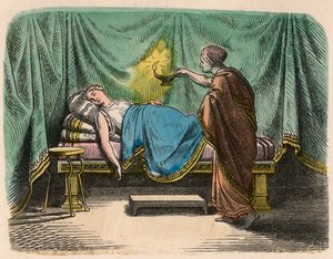 Greece at the time of the Republics: Bed by Heinrich Leutemann