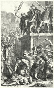 Insurrection by the Praetorian Guard in Ancient Rome by Heinrich Leutemann