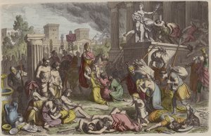Roman soldiers looting a conquered city by Heinrich Leutemann
