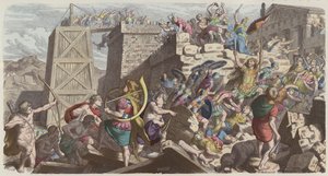 Roman soldiers storming a city by Heinrich Leutemann
