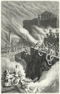 Storming of the Byrsa and the destruction of Carthage by Heinrich Leutemann