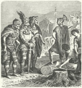 The Roman general Stilicho negotiating with the Goths, c400