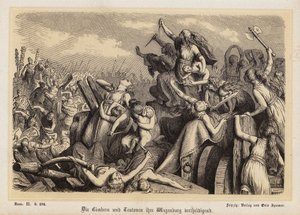 Women of the Cimbri and Teutones defending their baggage train against the Romans