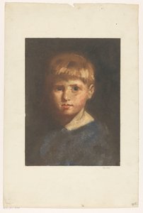 Portrait of an Unknown Boy by Heinrich M. Krabbé (signed by artist)