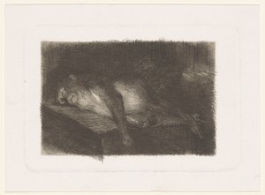 Lying, Sleeping Monkey by Heinrich M. Krabbé