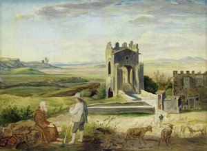 Campagna Landscape near the Nomentano Bridge by Heinrich Maria von Hess