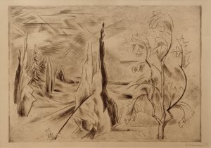 Large Park Landscape by Heinrich Nauen
