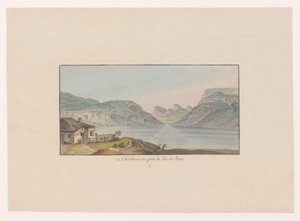 View of Les Charbonnières Near the Lac de Joux by Heinrich Rieter