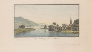 View of St. Petersinsel on Lake Biel