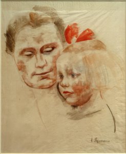 Mother with Child (Anna and Käte Werner) by Heinrich Stegemann