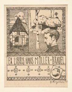Bookplate: Ex Libris Hans Mueller-Brauel