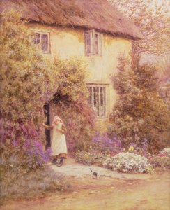 A Cottage Door by Helen Allingham